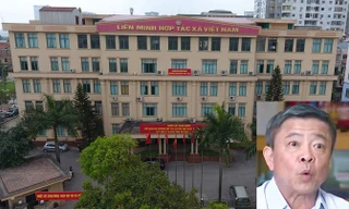 Ông Võ Kim Cự (ảnh nhỏ) và Trụ sở liên minh hợp tác xã Việt Nam. Ảnh: Mạnh Thắng.