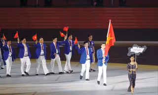 Đoàn TTVN tại lễ khai mạc SEA Games 28 tại Singapore năm 2015. Ảnh: VSI.