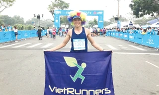 Nguyễn Văn Long tại giải Việt dã TPHCM đầu năm 2017. Ảnh: N.L.