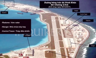 Trung Quốc vẫn ngang nhiên quân sự hóa các đảo nhân tạo trên biển Đông. Nguồn: Inquirer.