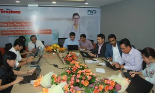 Quang cảnh buổi giao lưu trực tuyến chiều 19/7 tại TPHCM.