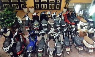 Xe tang vật cảnh sát thu hồi trong đường dây trộm cắp vừa được triệt phá​. Ảnh: Nguyễn Hoàn.