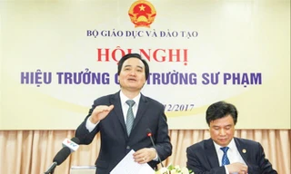 Bộ trưởng GD&ĐT Phùng Xuân Nhạ tại Hội nghị.