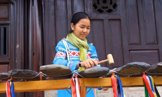 Biểu diễn đàn đá.