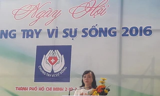 Bộ trưởng Bộ Y tế Nguyễn Thị Kim Tiến phát biểu tại chương trình sáng 2-10. Ảnh: Pháp luật TPHCM