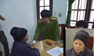 Công an làm việc với bà Phạm Thị Xuân.