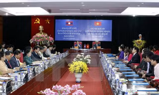 Quang cảnh buổi gặp mặt. (Ảnh: Văn Điệp/TTXVN)