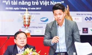 CEO VPGA TOUR Nguyễn Thái Dương tại họp báo giải Golf Tiền Phong Championship 2017. Ảnh: Như Ý.
