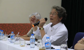 Giám đốc Phó Đức Phương tại buổi sơ kết hoạt động 6 tháng đầu năm 2017 của VCPMC. Ảnh: N.M.Hà.