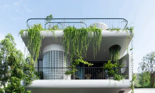 Mẫu biệt thự thiết kế độc đáo giúp cản nắng gió 