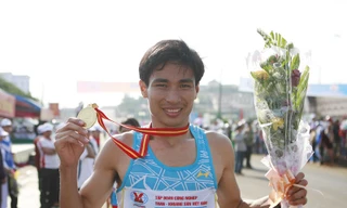 VĐV Nguyễn Văn Lai là một trong những chủ lực của đoàn Quân đội trong kế hoạch lật đổ ngôi thống trị của Khánh Khòa ở giải năm nay Ảnh: Hồng Vĩnh