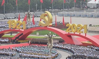 Lễ kỷ niệm 100 năm thành lập Đảng Cộng sản Trung Quốc. (Ảnh: THX/TTXVN)