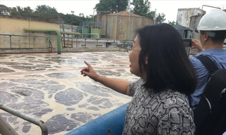 Bể xử lý nước thải của Nhà máy AB Mauri nơi vừa xảy ra sự cố phát tán mùi hôi gây ô nhiễm môi trường