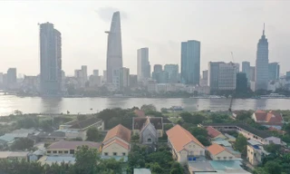 Khu đô thị mới Thủ Thiêm hướng về trung tâm quận 1, TPHCM. Ảnh: PV 