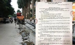 Do không có giấy phép nên việc đào đường lắp đường ống nước sông Ðuống tại Ðại Thanh bị đình chỉ