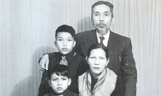 Học giả Phan Khôi và gia đình. Ảnh: tư liệu 