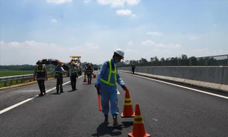 Cao tốc Ðà Nẵng – Quảng Ngãi hoàn thành sửa chữa vào chiều 17/10. Ảnh: Nguyễn Thành