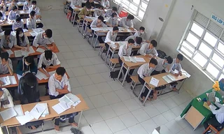 Hình ảnh lớp học, nơi xảy ra vụ việc. Ảnh cắt từ clip