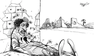 Những bông hoa mùa xuân Ảrập chết người. Tranh: Kleine Zeitung (Áo)