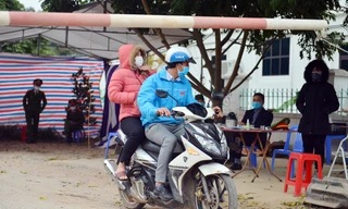 Ảnh: Chốt kiểm soát dịch bệnh ở Hải Dương