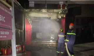 Tạm giữ nghi phạm đốt ATM ngân hàng ở Hải Phòng