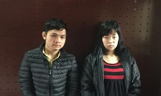 Chung và Kim Anh tại cơ quan điều tra.