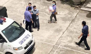 Tổ công tác Viện KSND Tối cao thực hiện nhiệm vụ. Ảnh: CTV 