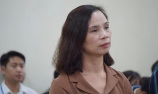 Bị cáo Triệu Thị Chính, người được vợ Chủ tịch tỉnh nhờ giúp cho cháu.