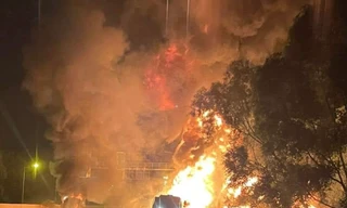 Điều tra vụ cháy xe bồn trên cao tốc Hà Nội - Hải Phòng khiến 2 người thương vong