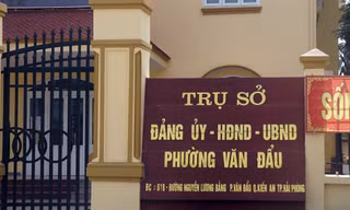 Trụ sở UBND phường Văn Đẩu (quận Kiến An, TP Hải Phòng).