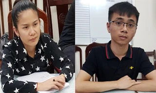 Các đối tượng tại cơ quan công an.