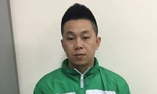 Phạm Huy Đoàn tại cơ quan công an. Ảnh: Hoàng Hà/ANTĐ