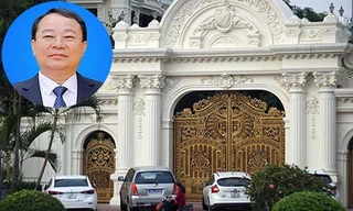 Bị can Ngô Văn Phát (ảnh nhỏ) và tòa lâu đài ở TP Hải Phòng.