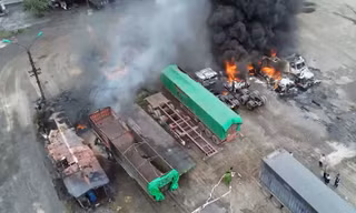 Hải Dương: Điều tra vụ cháy hàng loạt container ở cảng Phú Thái