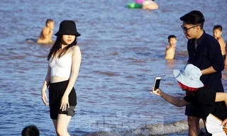 Bãi tắm ở Đồ Sơn, TP Hải Phòng.