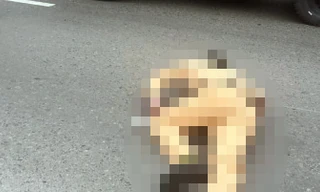 CSGT Hà Nội bị thanh niên lái xe máy tông gục trên quốc lộ