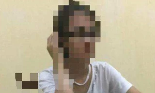 Nguyễn Phương Lan tại cơ quan công an.