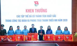 Các tập thể được trao cờ thi đua của Trung ương đoàn trong công tác đoàn và phong trào thanh thiếu niên 2020.