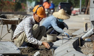 Trên công trường dự án đường ven hồ đẹp nhất Hải Phòng ngày cuối năm