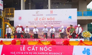 Cất nóc 2 toà chung cư NƠXH ở vị trí đắc địa Hải Phòng