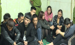 Các đối tượng bị bắt quả tang.