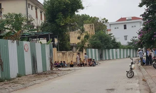 Khu vực phát hiện thi thể nam giới tại bãi rác BV Đa khoa Hà Đông.