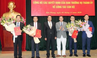 Hội nghị công bố quyết định nhân sự của Ban Thường vụ Thành ủy Hải Phòng.