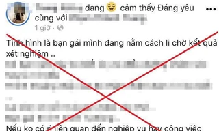 Nội dung nam thanh niên đăng tải trên mạng xã hội gây ảnh hưởng công tác phòng chống dịch COVID-19.