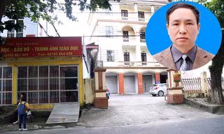 Bị can Phạm Văn Khuông (ảnh nhỏ) và trụ sở Sở GD&ĐT Hà Giang.