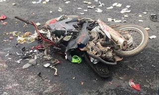 Hiện trường vụ tai nạn.