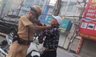 Chiến sĩ CSGT bị đối tượng chạy lạng lách, đánh võng trên đường hành hung.
