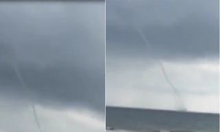 Lại xuất hiện vòi rồng cao trăm mét ở biển Hà Tĩnh