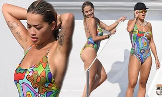 Rita Ora áo tắm rực lửa ‘đốt cháy’ nắng hè ở Ý