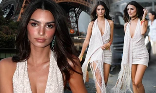 'Chân dài' 9x Emily Ratajkowski váy ngắn dáng thon hút hồn ở Paris